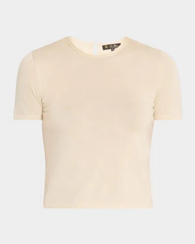 Loro Piana Rimella Cashmere-silk Crewneck Sweater In Multi