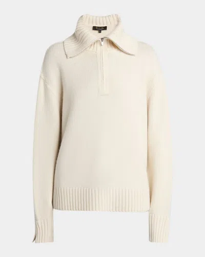 Loro Piana Parksville Cashmere Quarter-zip Sweater In Animal Print
