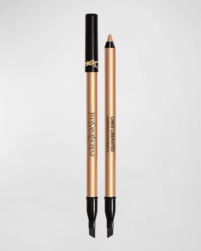 Saint Laurent Lines Liberated Dual-ended Waterproof Eyeliner In Gold