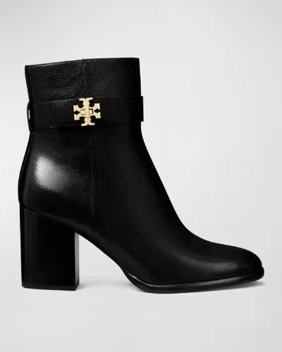 Tory Burch T Lock Heeled Ankle Boots 70mm Perfect Black In Black