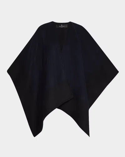 Gorski Select Reversible Wool Cape In Black