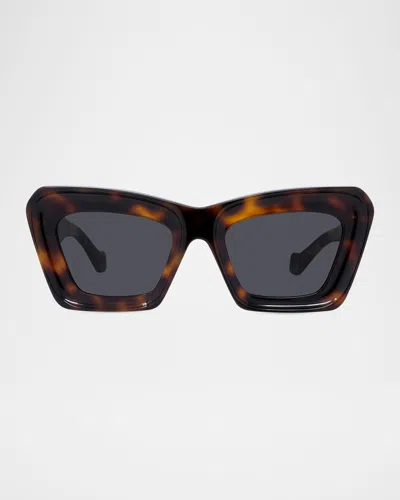 Loewe Lunettes De Soleil Transparentes Beveled Cateye In Multi