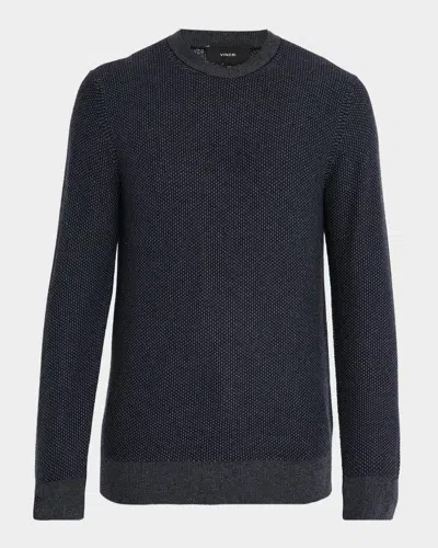 Vince Men's Geometric Jacquard Sweater In Blue