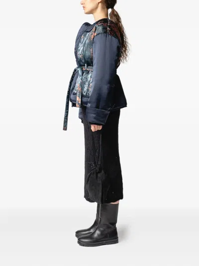 Muller Of Yoshiokubo Belted-waist Jacket In Blue