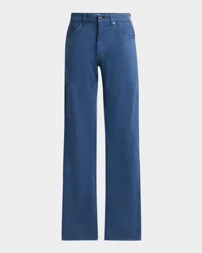 Peter Millar Men's Signature Sateen 5-pocket Pants In Blue