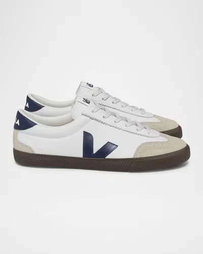 Veja Volley Tricolored Low-top Court Sneakers In Multi