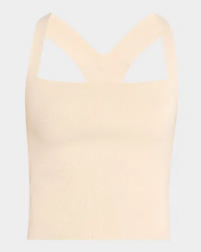 Cult Gaia Crawford Knit Tank Top In Neutral