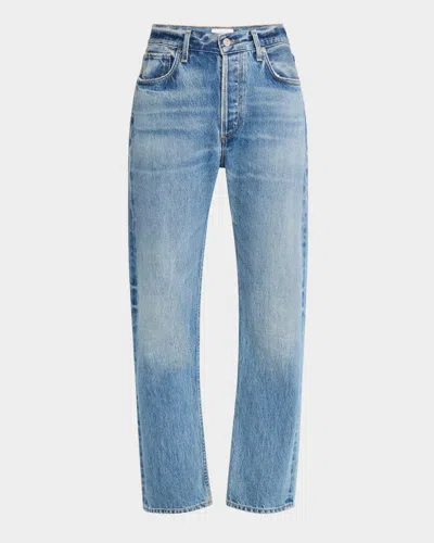 Citizen Of Humanity Blaine High-rise Straight Ankle Jeans In Blue