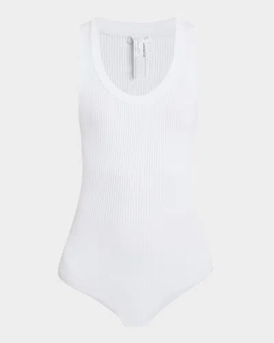 Alaïa Sleeveless Tank Bodysuit In White
