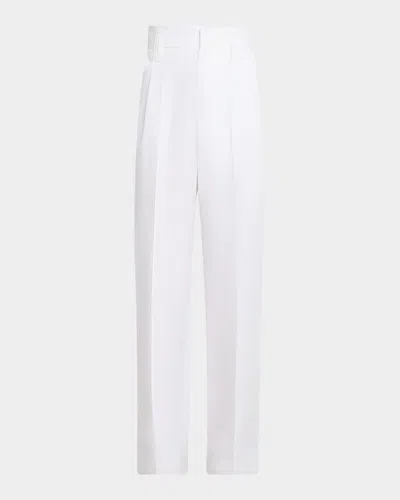 Dice Kayek High-rise Cotton Gabardine Wide-leg Pants In Multi