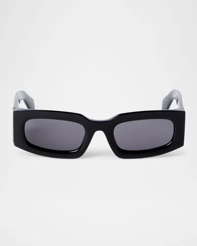 Off-white Cary Arrow Rectangular Sunglasses In Black