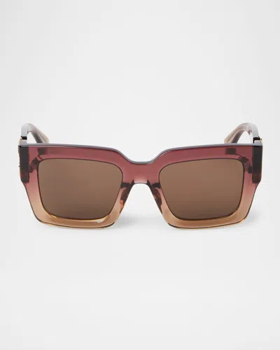 Off-white Mystic Arrow Square Sunglasses In Brown