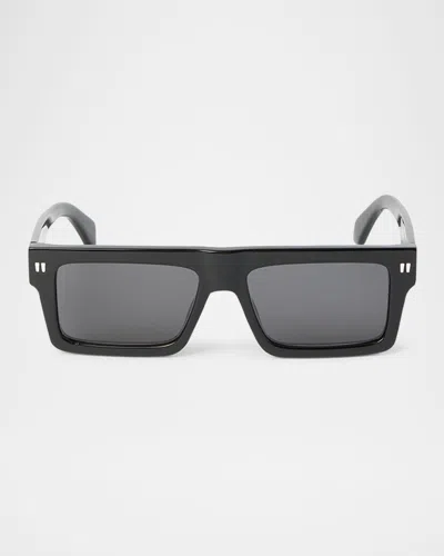 Off-white Chandler Logo Rectangle Sunglasses In Black