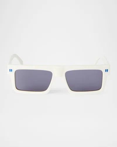 Off-white Chandler Logo Rectangle Sunglasses In White