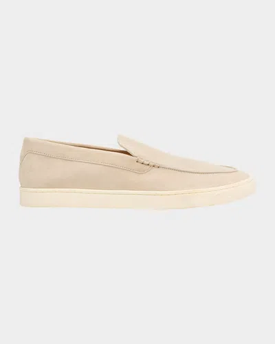 Brunello Cucinelli Men's Hybrid Venetian Suede Slip-ons In Neutral