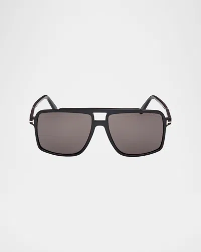 Tom Ford Kemp Aviator Sunglasses In Black