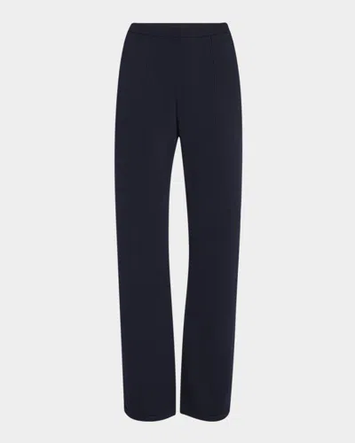 St John Santiago Knit Straight-leg Pants In Animal Print