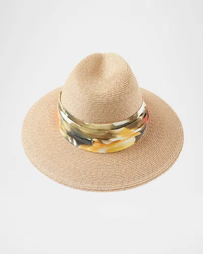 Eugenia Kim Courtney Woven Paper Fedora In Multi