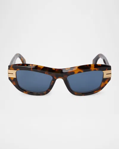 Palm Angels Claire Cat-eye Acetate Sunglasses In Brown