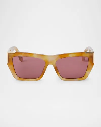 Palm Angels Hollywood Cat-eye Acetate Sunglasses In Multi