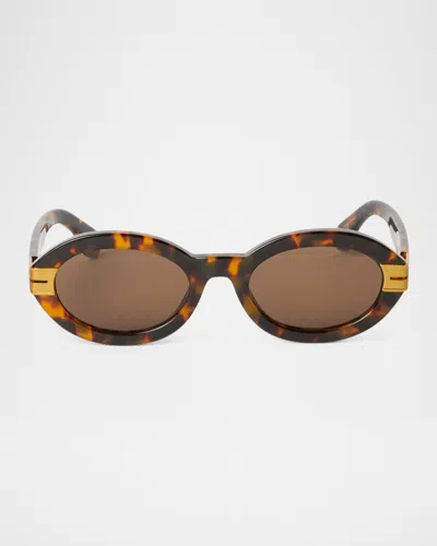 Palm Angels Harmony Oval Acetate Sunglasses In Multi