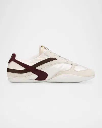 Miu Miu Colorblock Nylon Tech Runner Sneakers In White