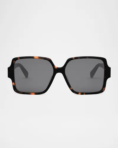 Celine Cl40316u Triomphe 52a Havana Sunglasses In Gray