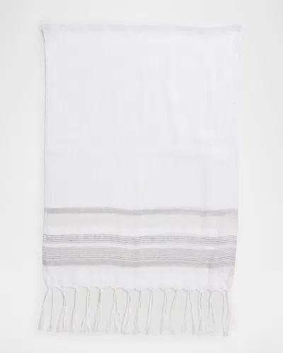 Brunello Cucinelli Cashmere-blend Speckled Scarf In White