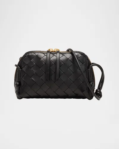 Bottega Veneta Zip Leather Pouch Shoulder Bag In Black