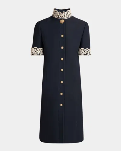 Valentino Embellished Lace-trim Dress