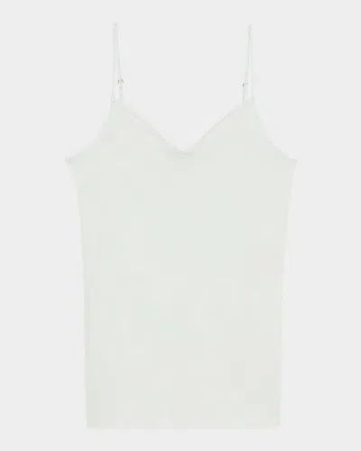 Hanro Seamless Cotton V-neck Camisole In Yellow