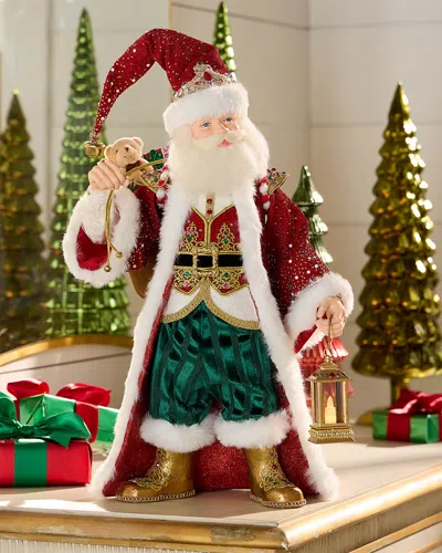 Katherine's Collection King Christopher Claus With Lantern Tabletop Figurine In Multi