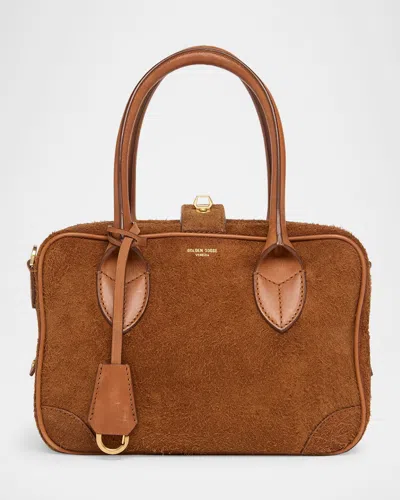 Golden Goose Vita Furry Suede Shoulder Bag In Brown