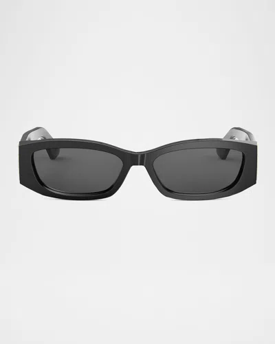 Dior Graphique S1i Rectangular Sunglasses In Black