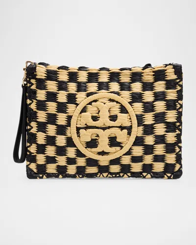 Tory Burch Ella Crochet Checkered Clutch Bag In Multi