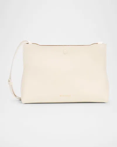 Givenchy Day Flat Crossbody Pouch Bag In Shiny Leather In White