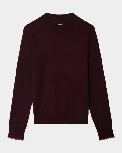 Zadig & Voltaire Ivy Crewneck Cashmere Pullover In Red