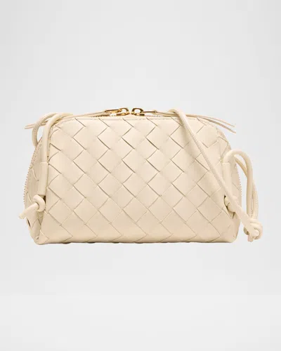 Bottega Veneta Zip Leather Pouch Shoulder Bag In Gray