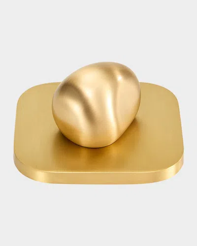 Assouline Library Pebble Candle Lid In Gold