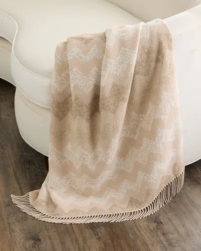 Missoni Gessetti Wool-blend Throw, 51" X 75" In Neutral