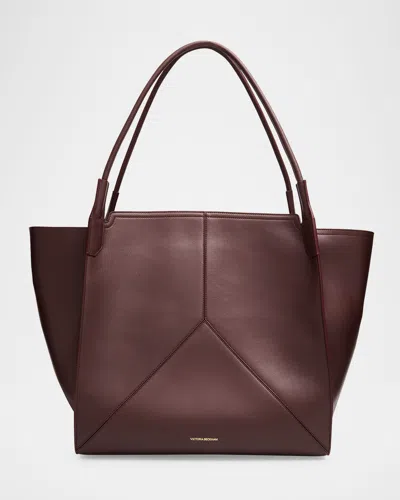 Victoria Beckham Victoria Leather Tote Bag In Burgundy