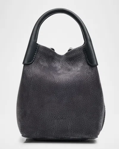 Loro Piana Bale Micro Grained Nubuck Shoulder Bag