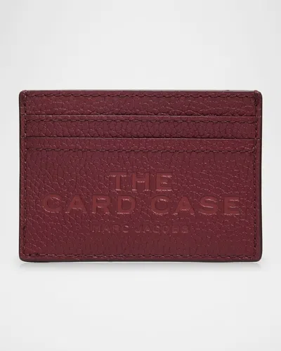 Marc Jacobs The Leather Card Case In Red