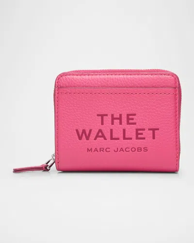 Marc Jacobs The Leather Mini Compact Wallet In Pink