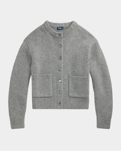 Polo Ralph Lauren Cashmere Cardigan In Gray