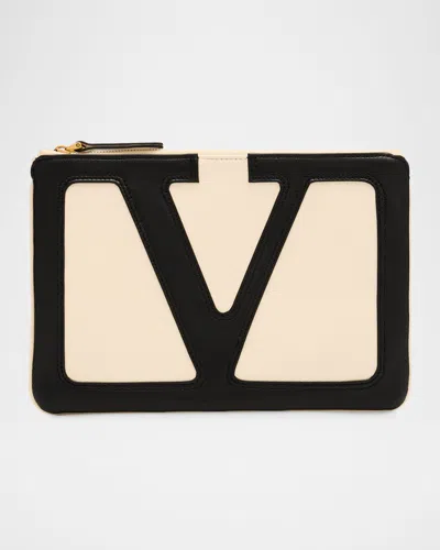 Valentino Viva Superstar Leather Envelope Clutch Bag
