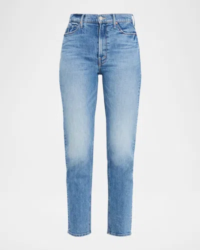 Mother The Dazzler Flood Jeans In Blue