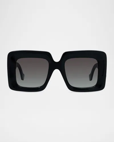 Loewe Anagram Oversized Square Acetate Sunglasses In Black