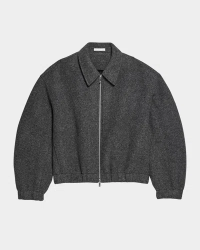 Helmut Lang Shell Relaxed Fit Bomber Jacket In Gray