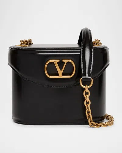 Valentino Vain Vanity Bucket Leather Crossbody Bag In Red